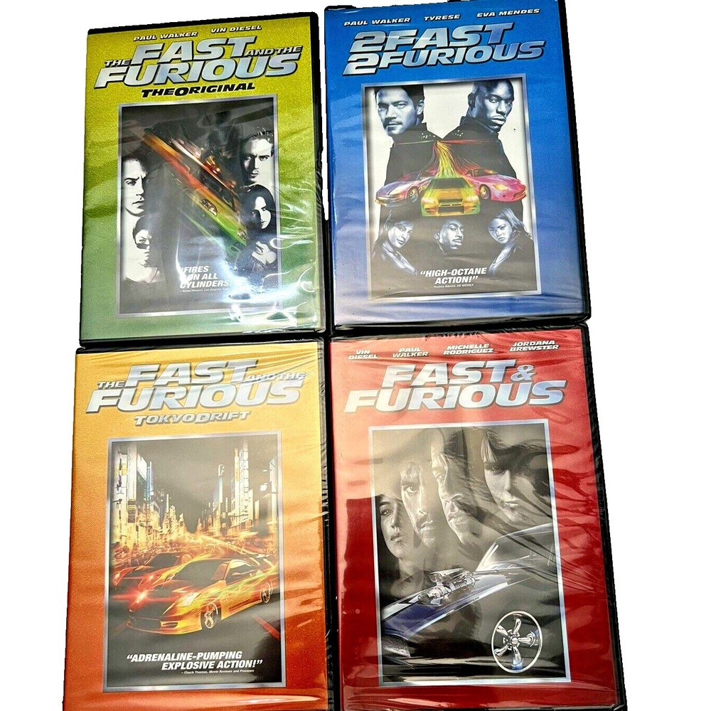 Fast & Furious Collection: 1-4 (DVD, 2020, Universal) Vin Diesel/Paul Walker NEW